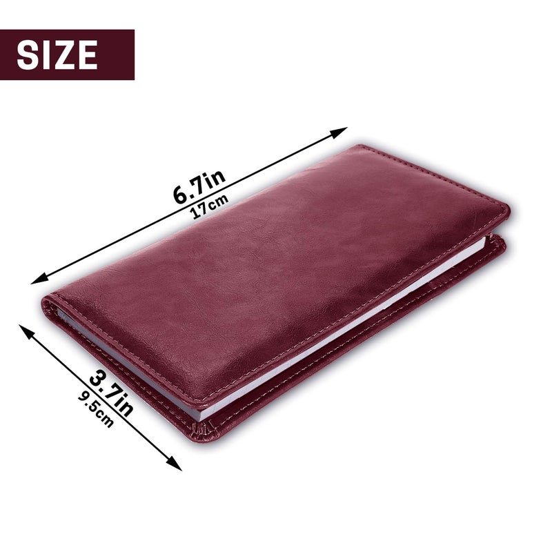 Aurya Leather Checkbook Covers for Personal Checkbook, Checkbook Holder with Free Vinyl Divider, Checkbook Cover for Duplicate Checks for Men and Women - Image 2